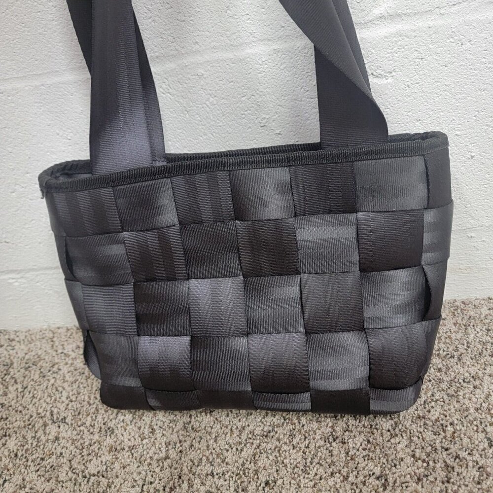 Black SEATBELT BAG Tote Style Handbag Purse Satchel Classic Y2K 90s Punk Concert - Picture 4 of 8